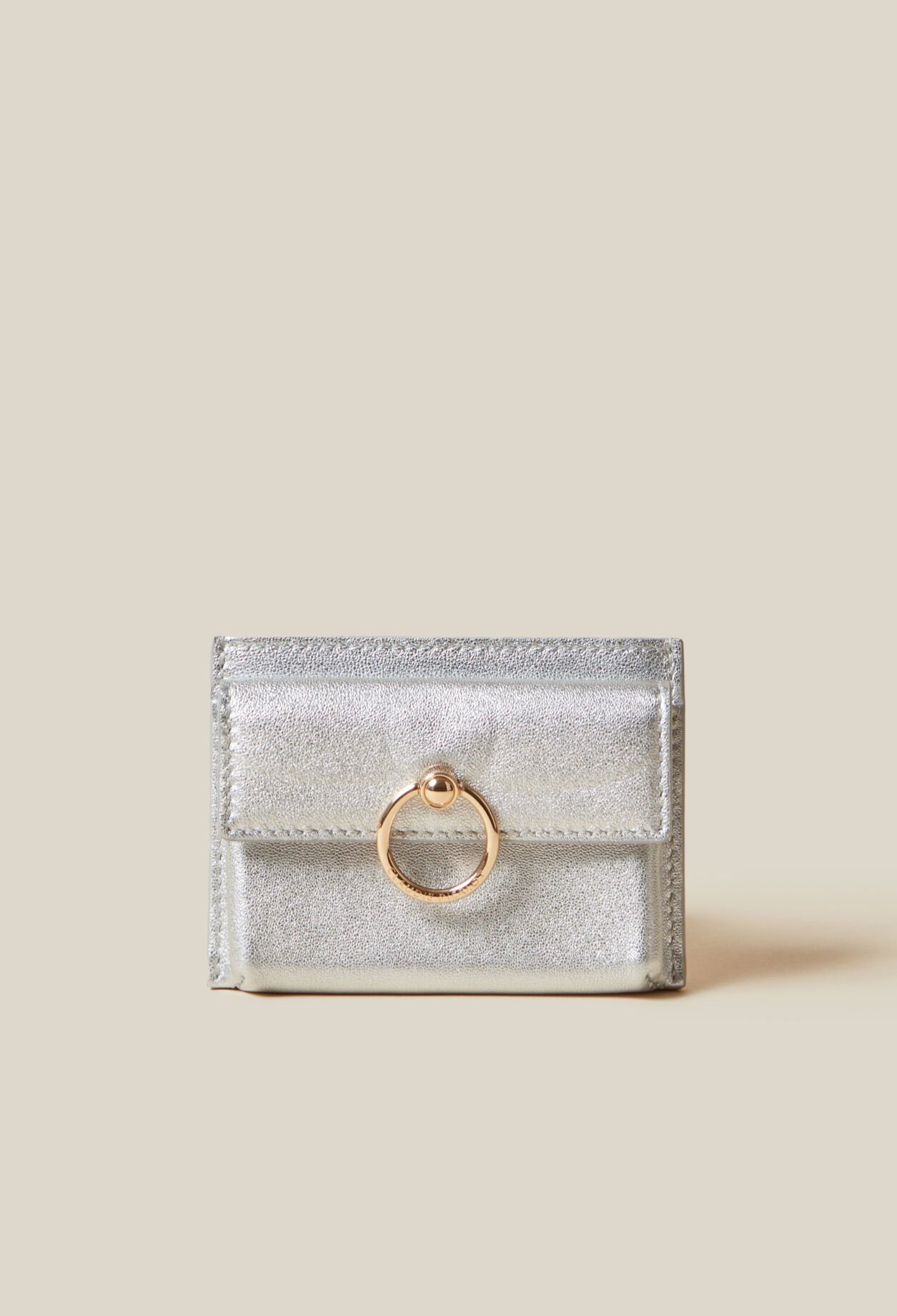 Porte-carte Anouck cuir argenté