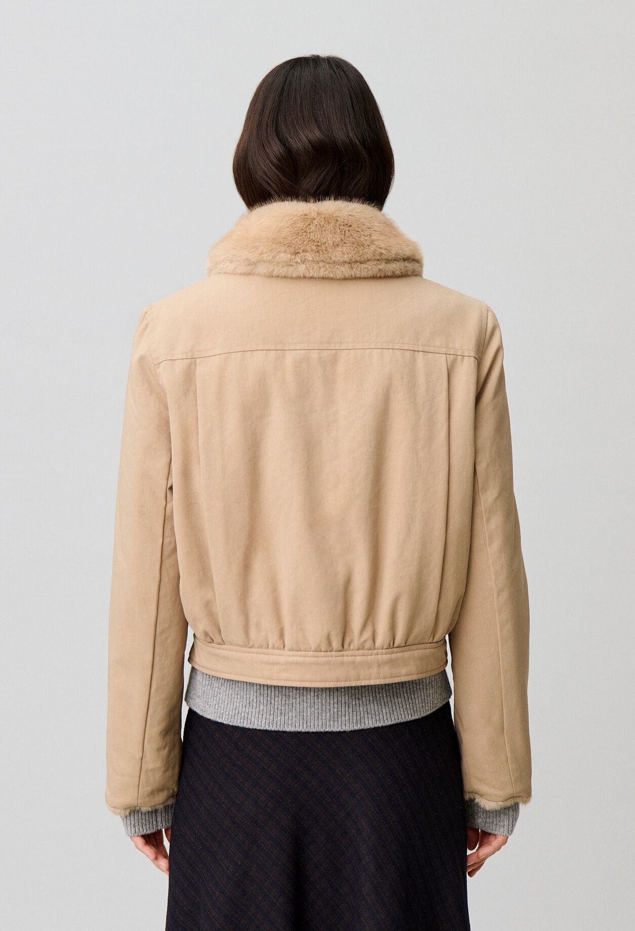 Parka courte nylon r&eacute;versible