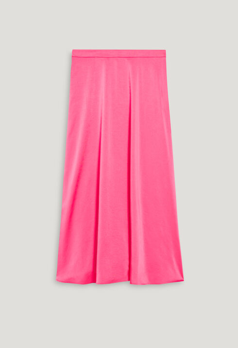 Satin-finish maxi skirt