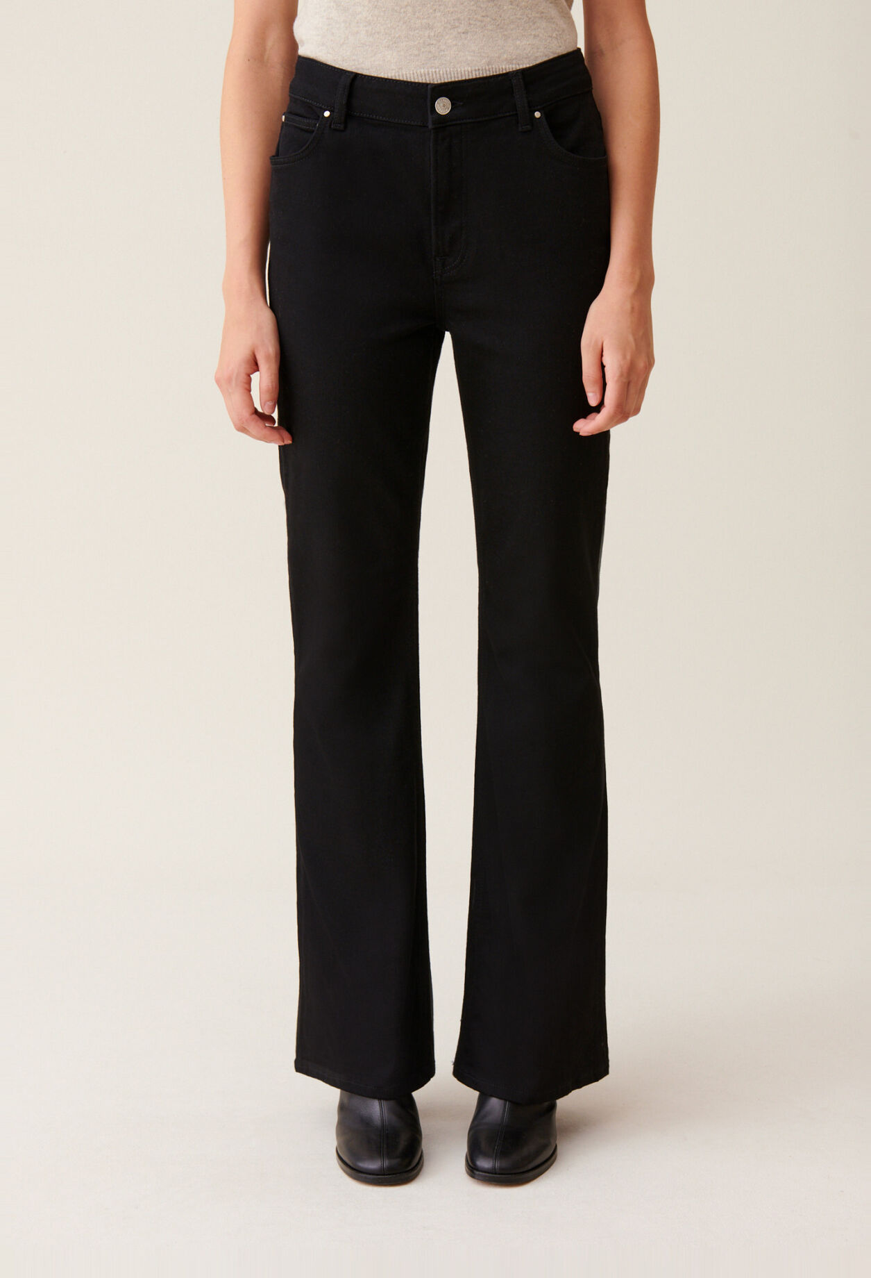 Black flared jeans