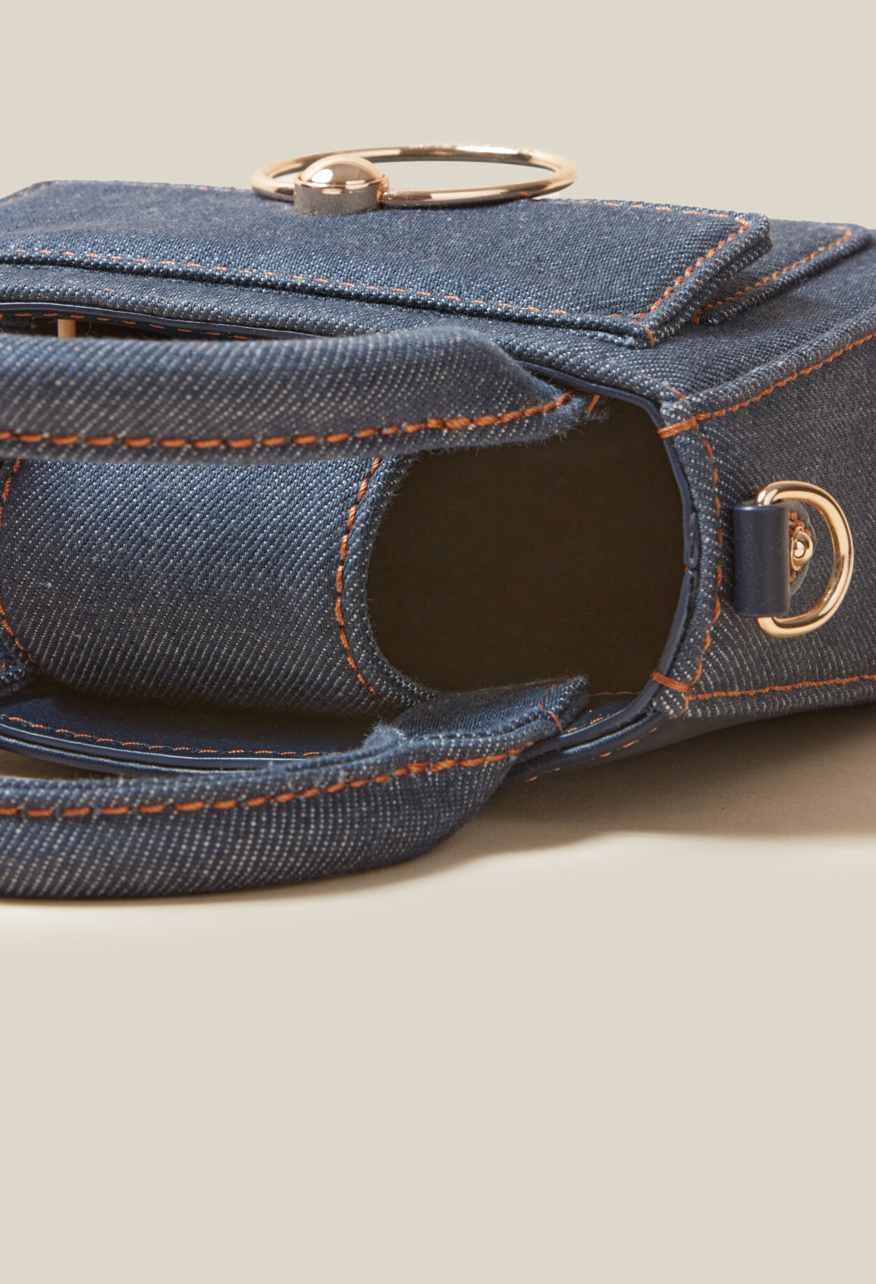 Mini-Tasche Anouck Kette Denim