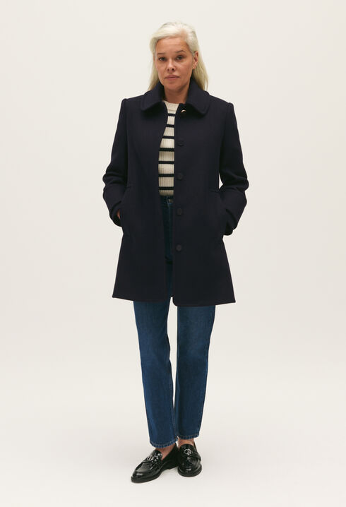 Manteau col claudine