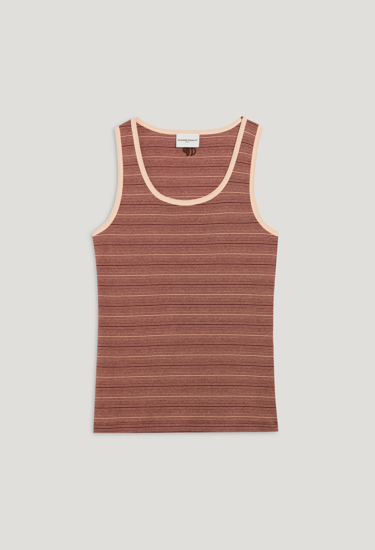 Striped brown vest top