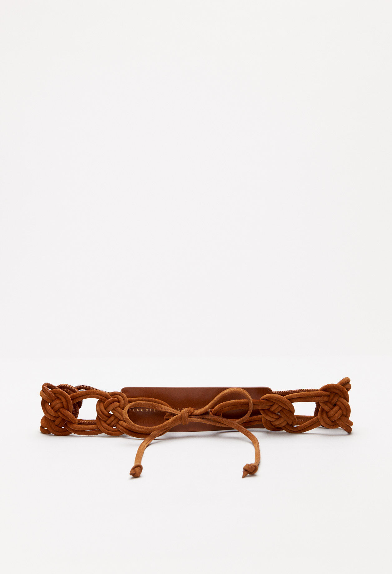Openwork belt with bows
