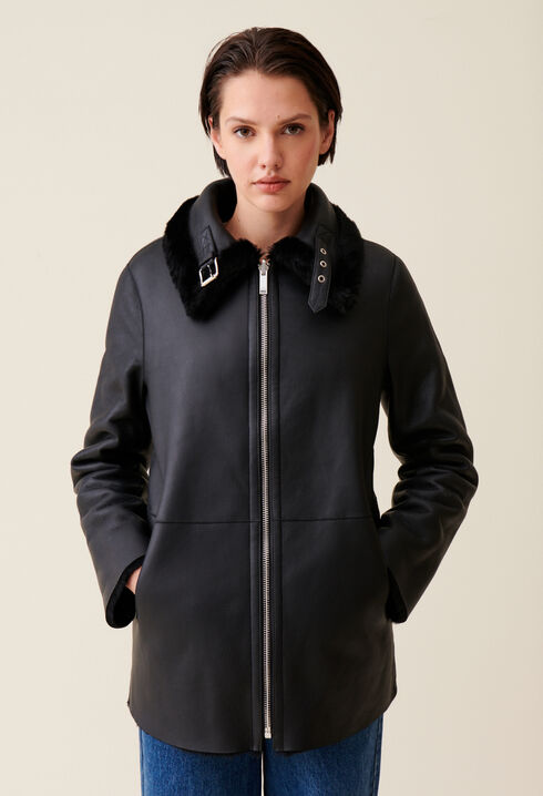 Manteau zippé réversible