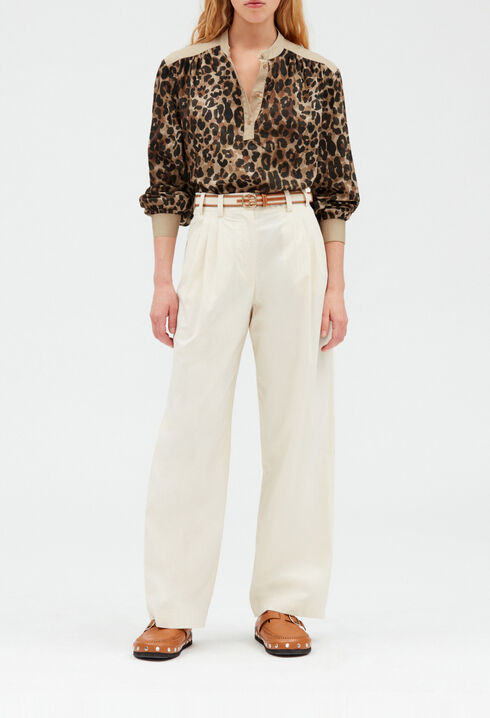 Bluse mit Leoparden-Print