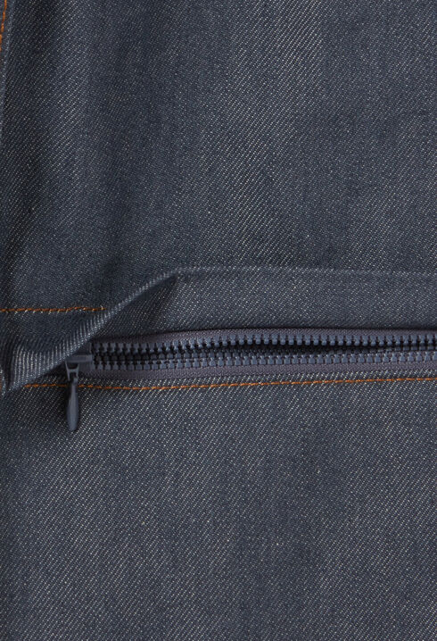 Jupe denim zippée modulable
