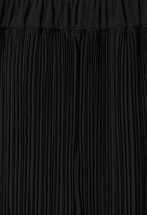 Plissierte Hose mit Volant