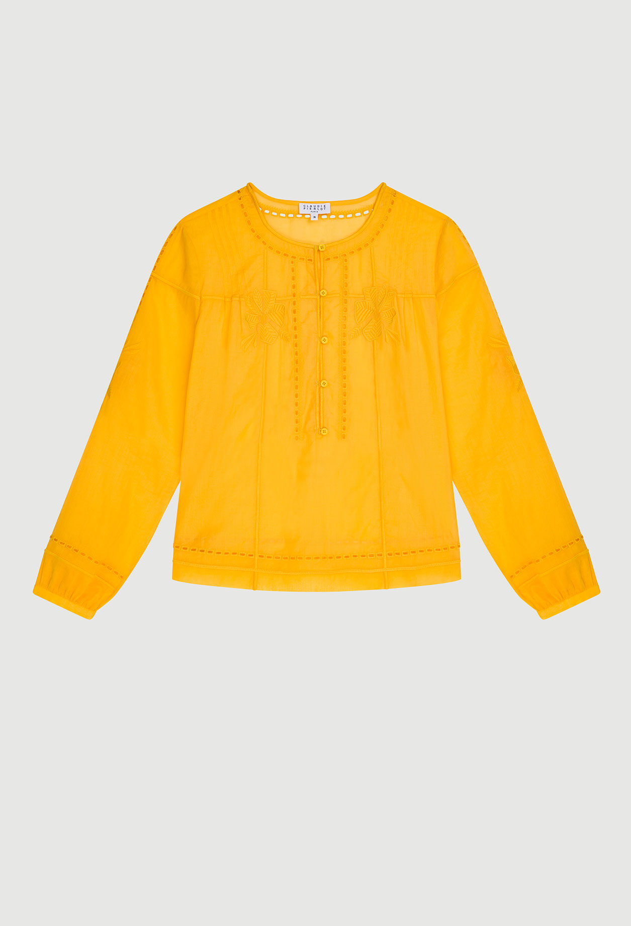 Bluse mit englischer Stickerei