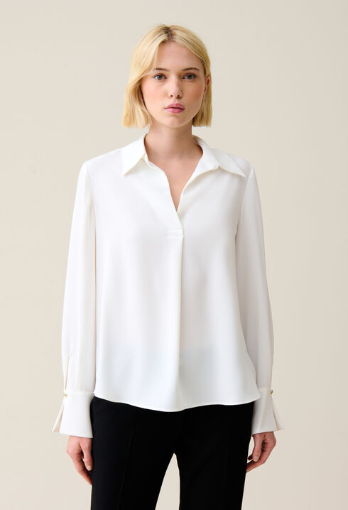 Ecru flowing blouse