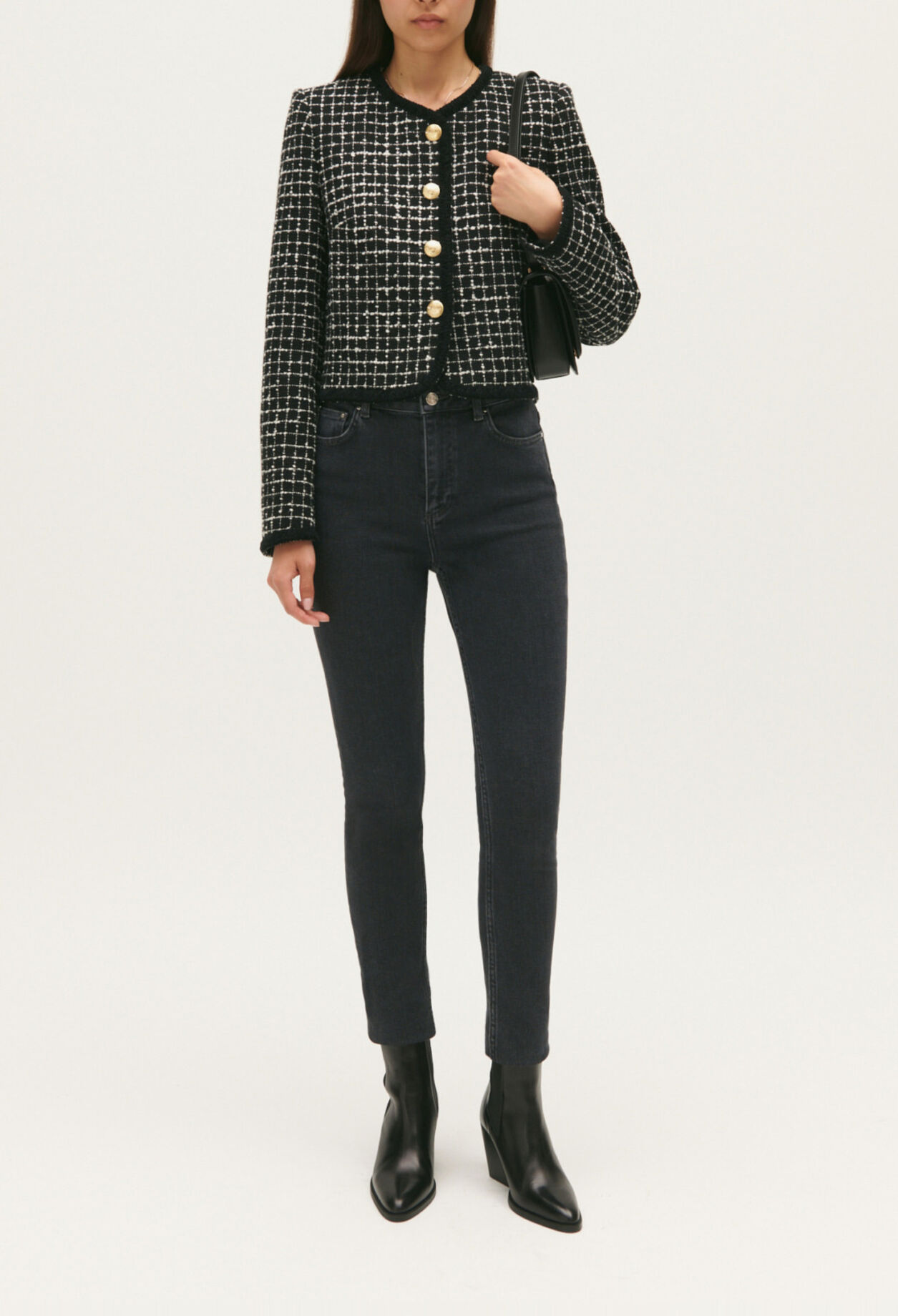 Two-tone tweed jacket
