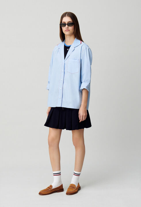 Chemise oversize contrastée