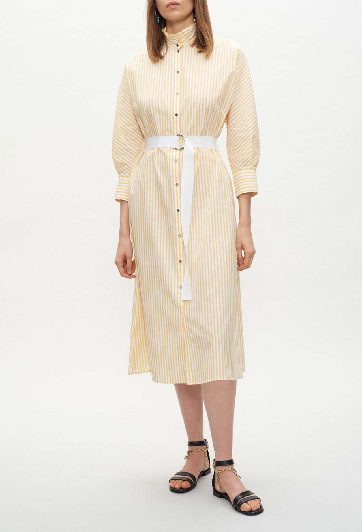 Robe chemise ceinturée