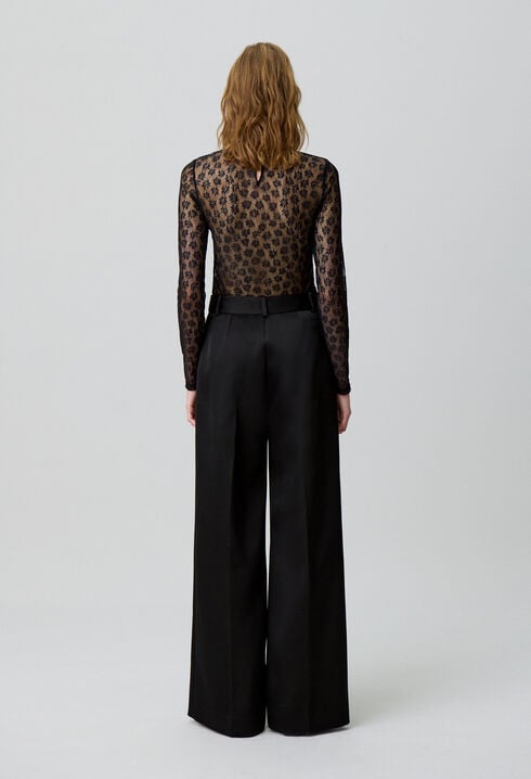 Satin tailored trousers