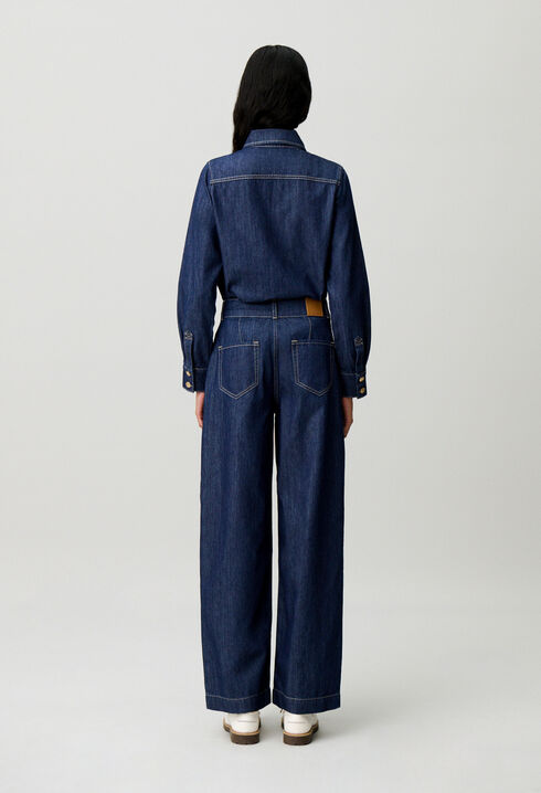 Straight soft denim jeans
