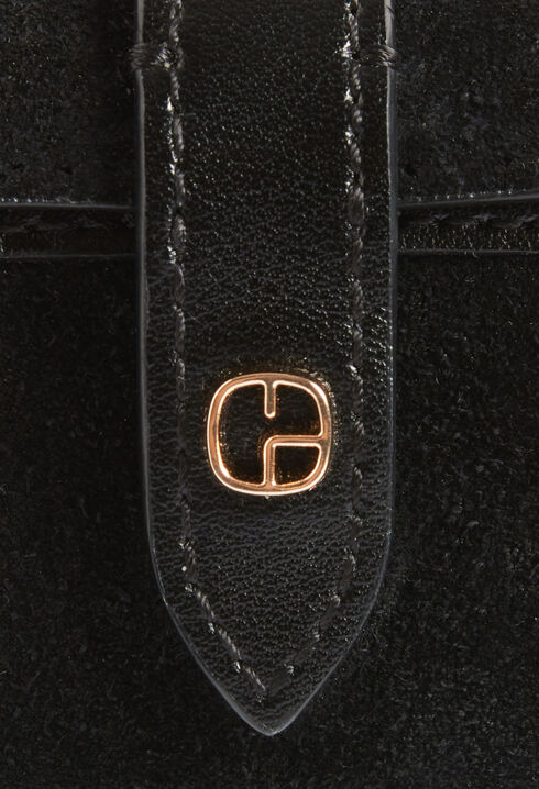 Schwarzes Airpods-Etui aus Veloursleder