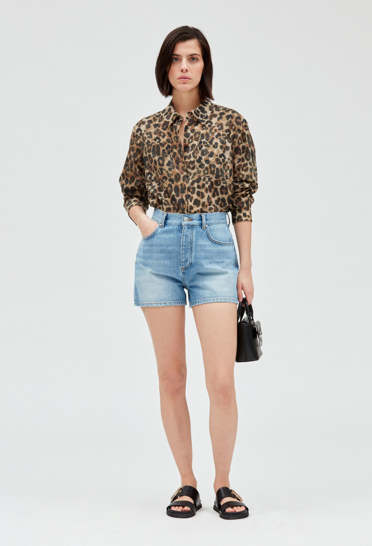 Short jean bleu