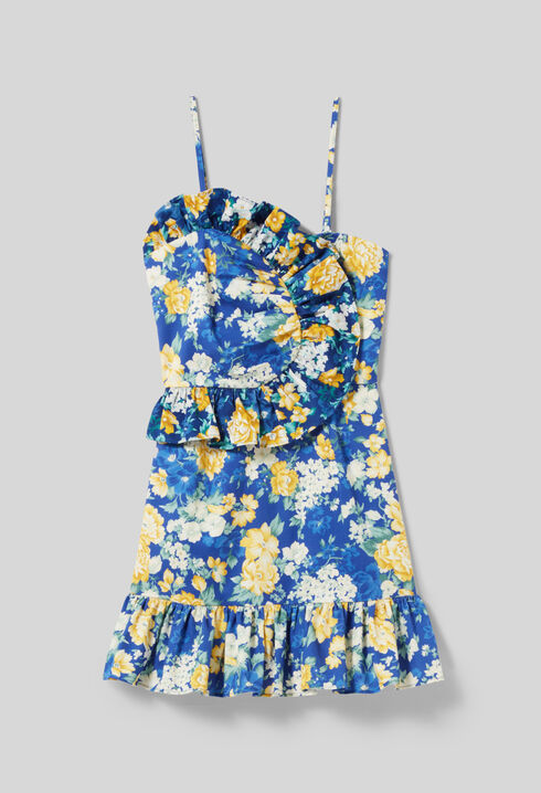 Kurzes Kleid mit Rüschen