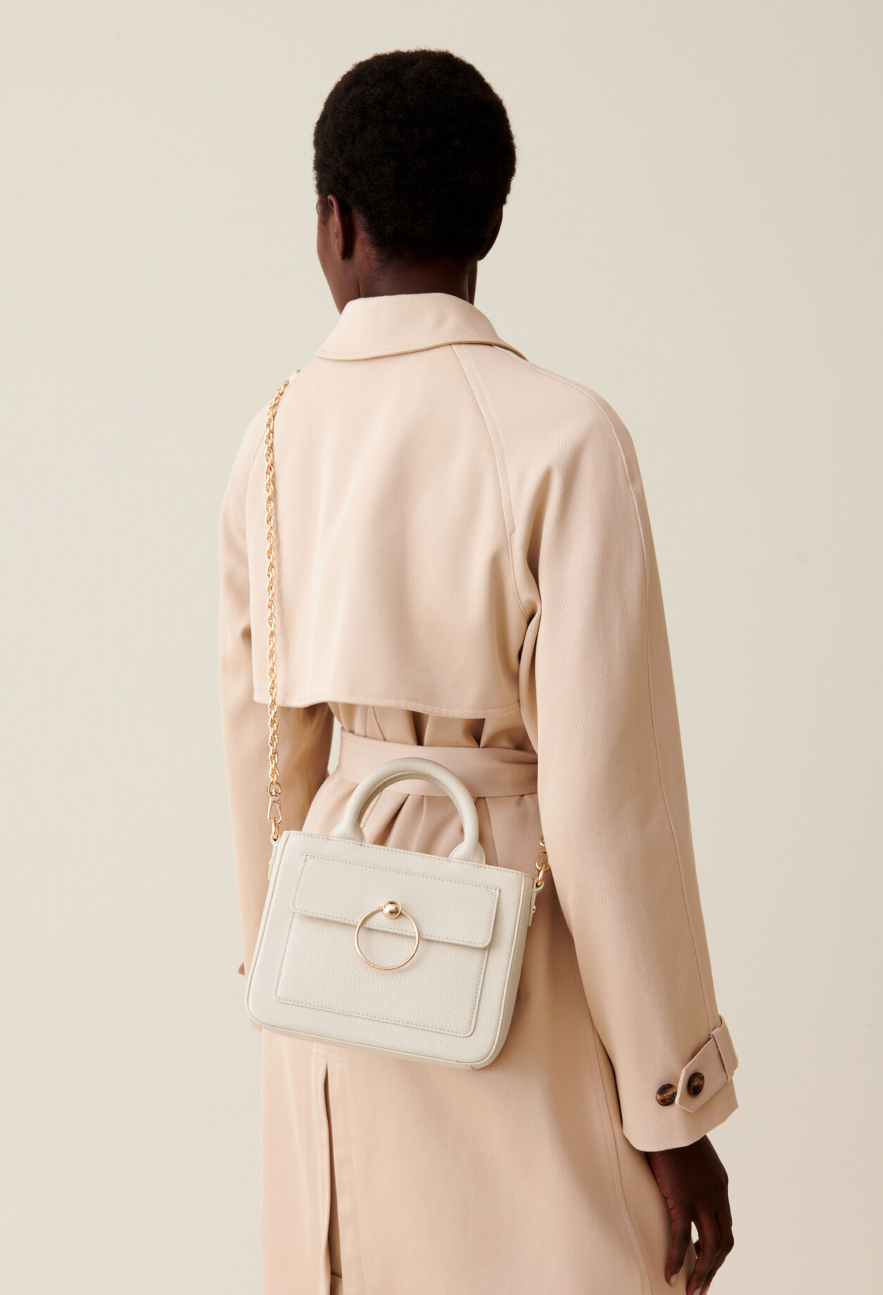Anouck Tasche genarbtem Leder Kette