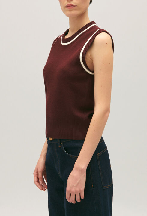 Pull maille rayures