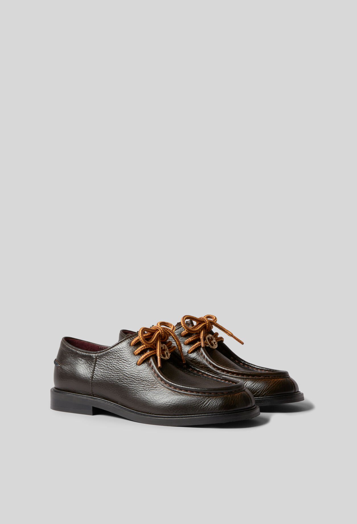 Grained Leather Derby Shoes