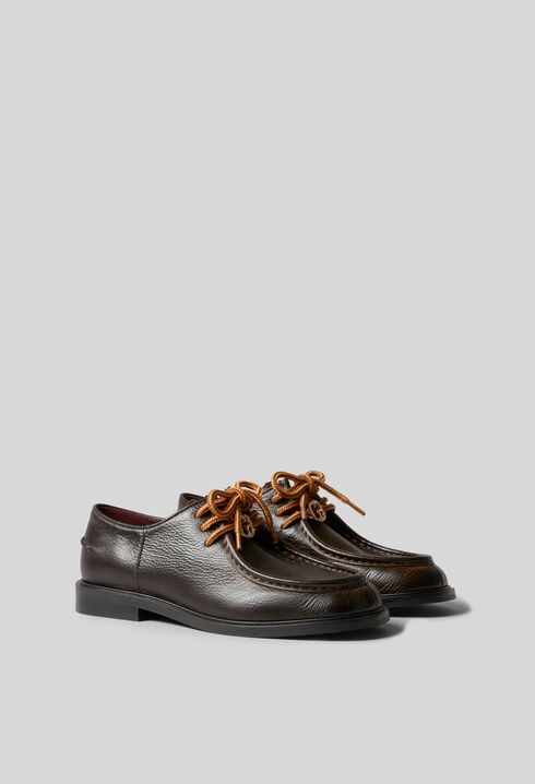 Grained Leather Derby Shoes