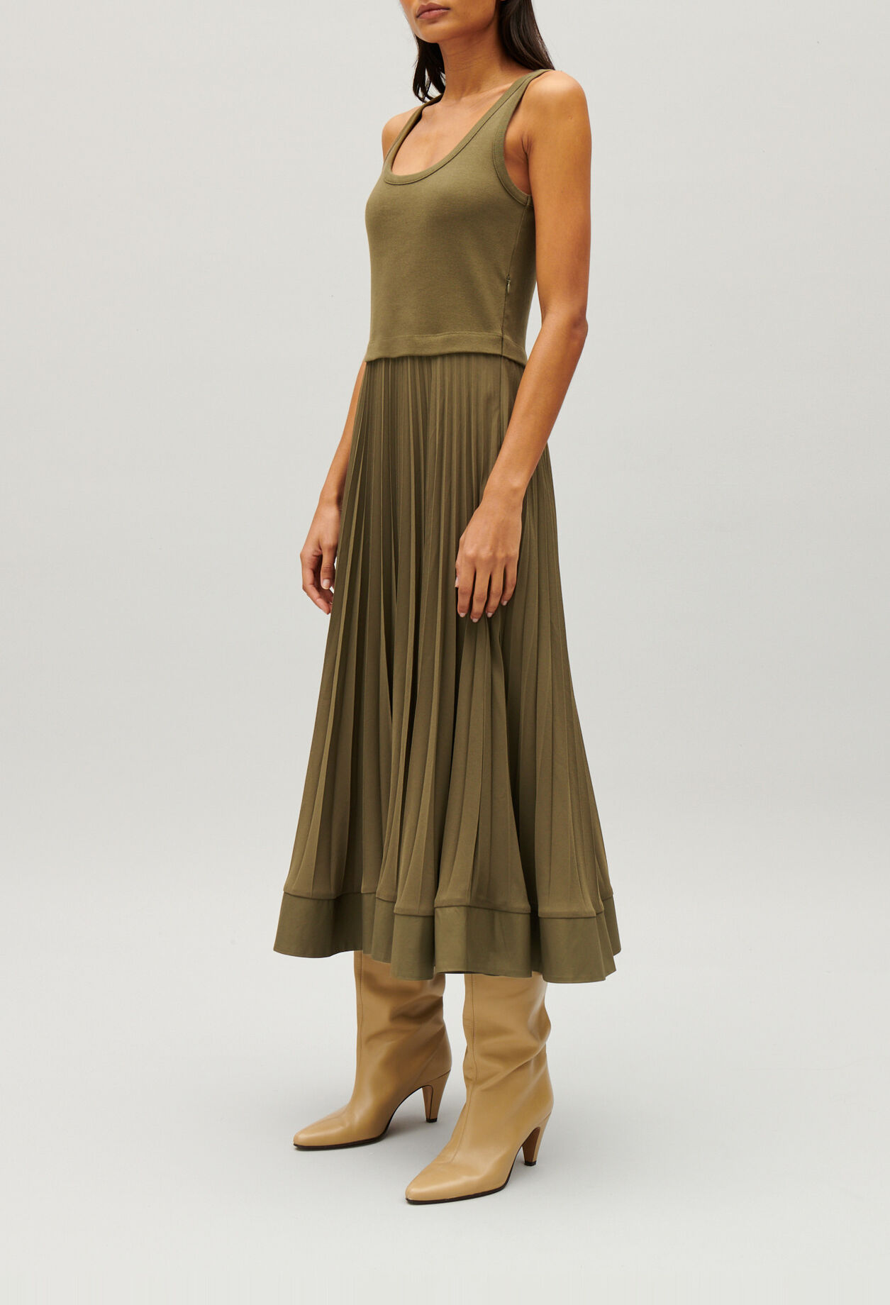 Langes Trompe-l'&oelig;il-Kleid
