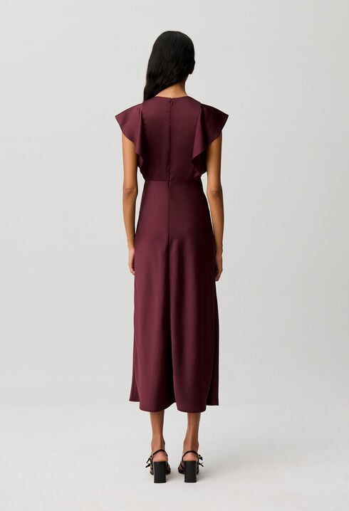 Slit Satin Maxi Dress