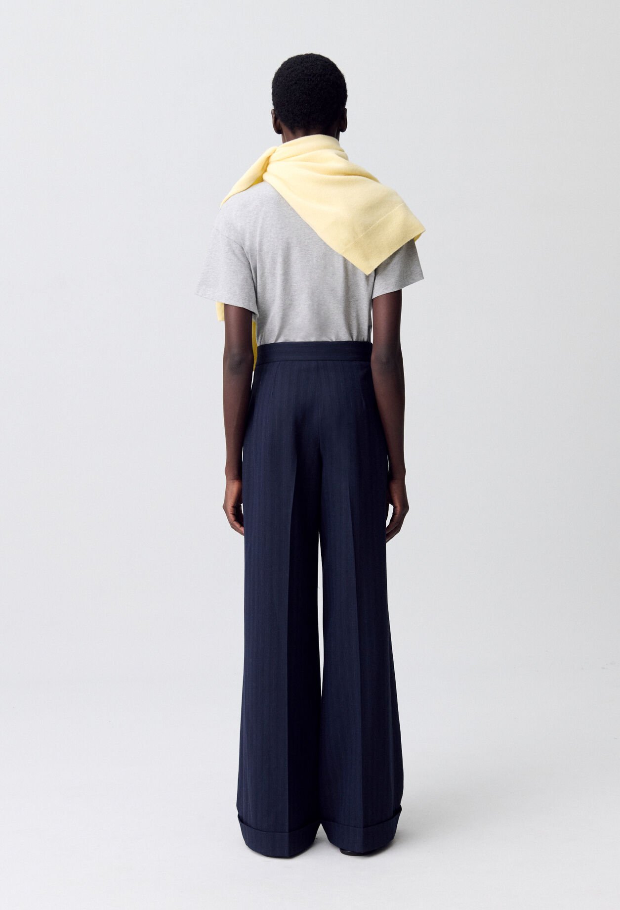 Straight-leg tailored trousers