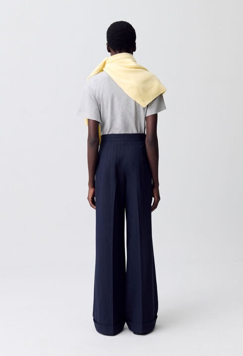 Straight-leg tailored trousers