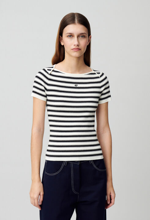 Top marinière maille fine
