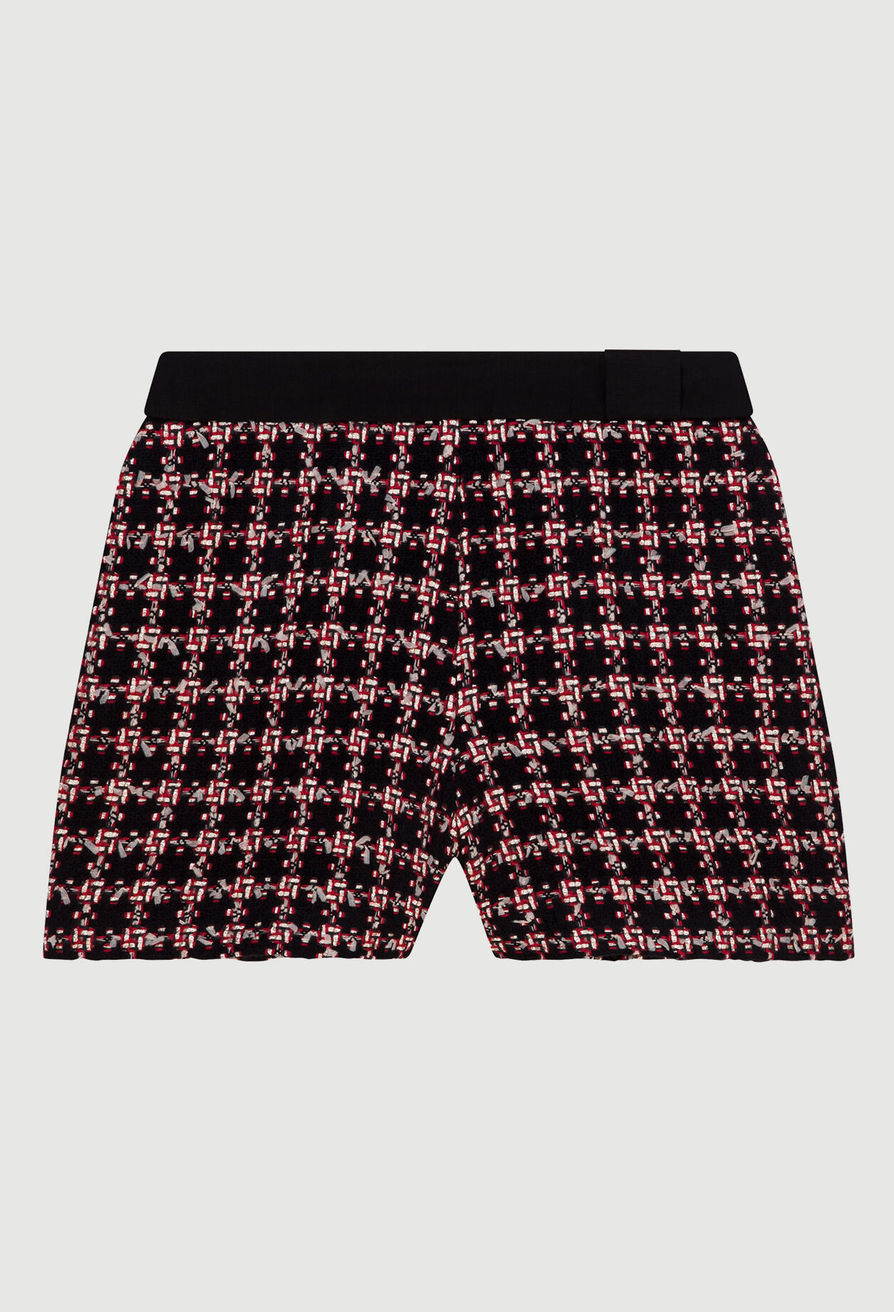 Short taille haute en tweed