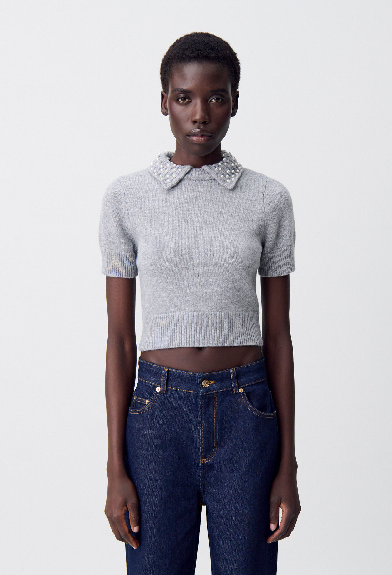 Short knitted top