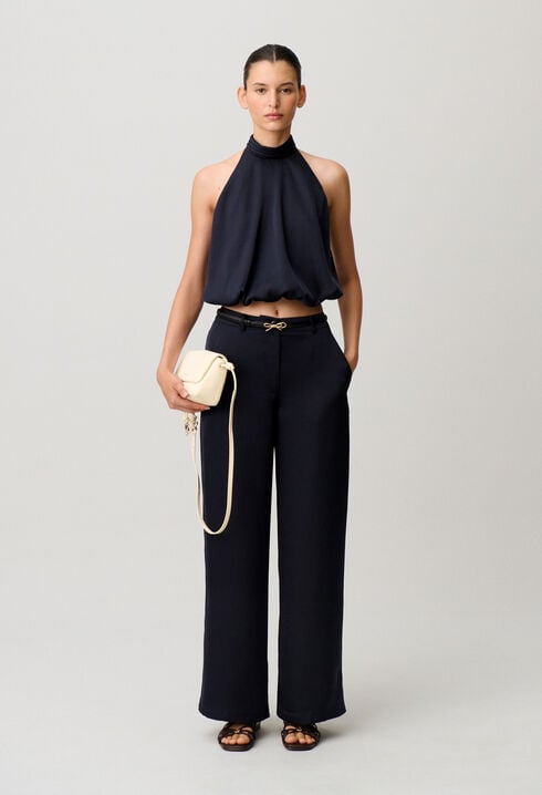 R&uuml;ckenfreies Satin-Top