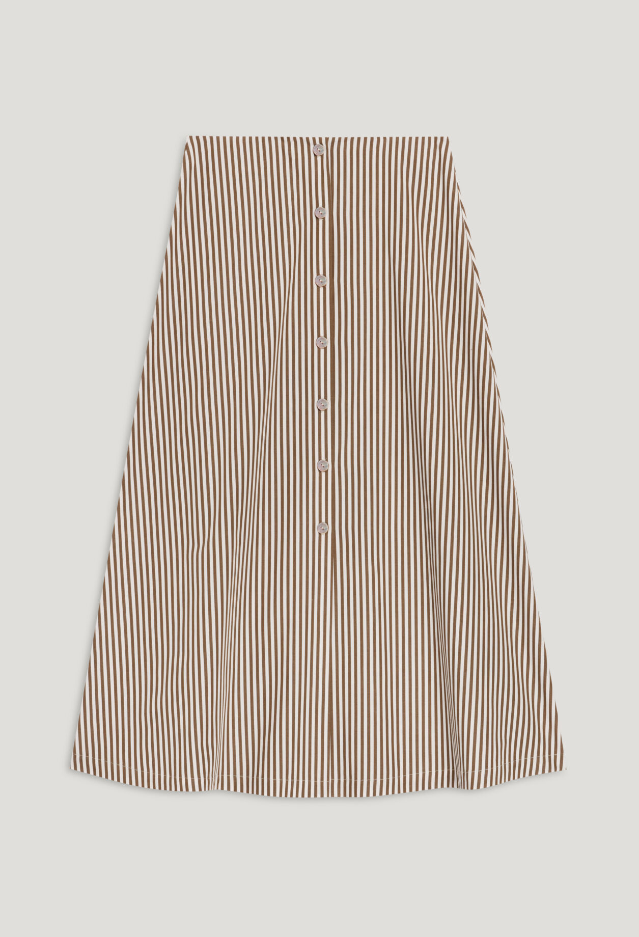 Jupe midi rayures bronze
