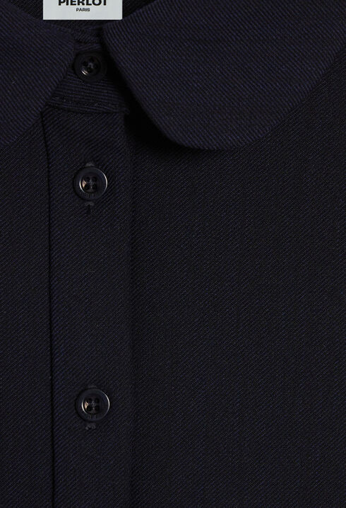 Col amovible maille marine