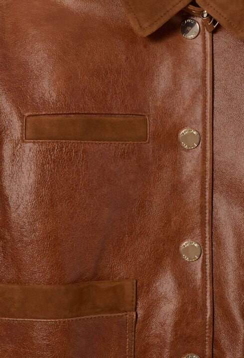 Weiter Lederblouson