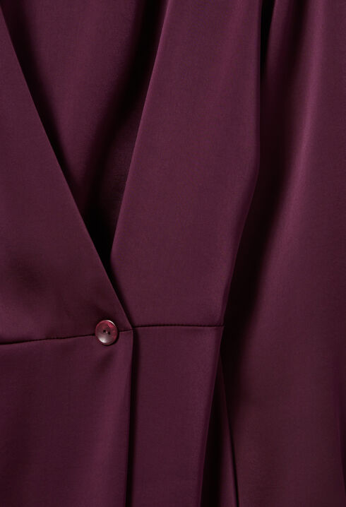 Burgundy crossover maxi dress