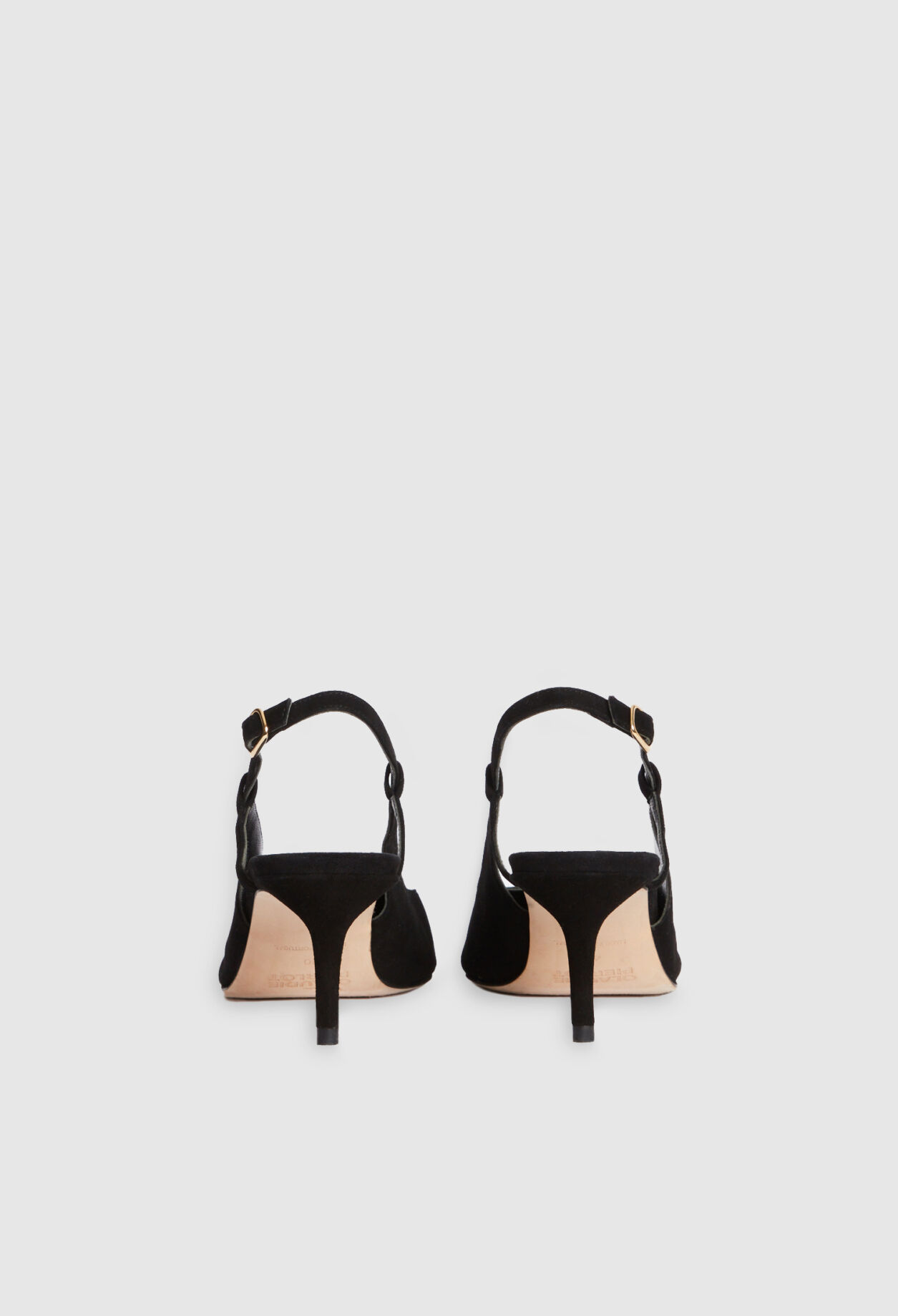 Leather slingback shoes