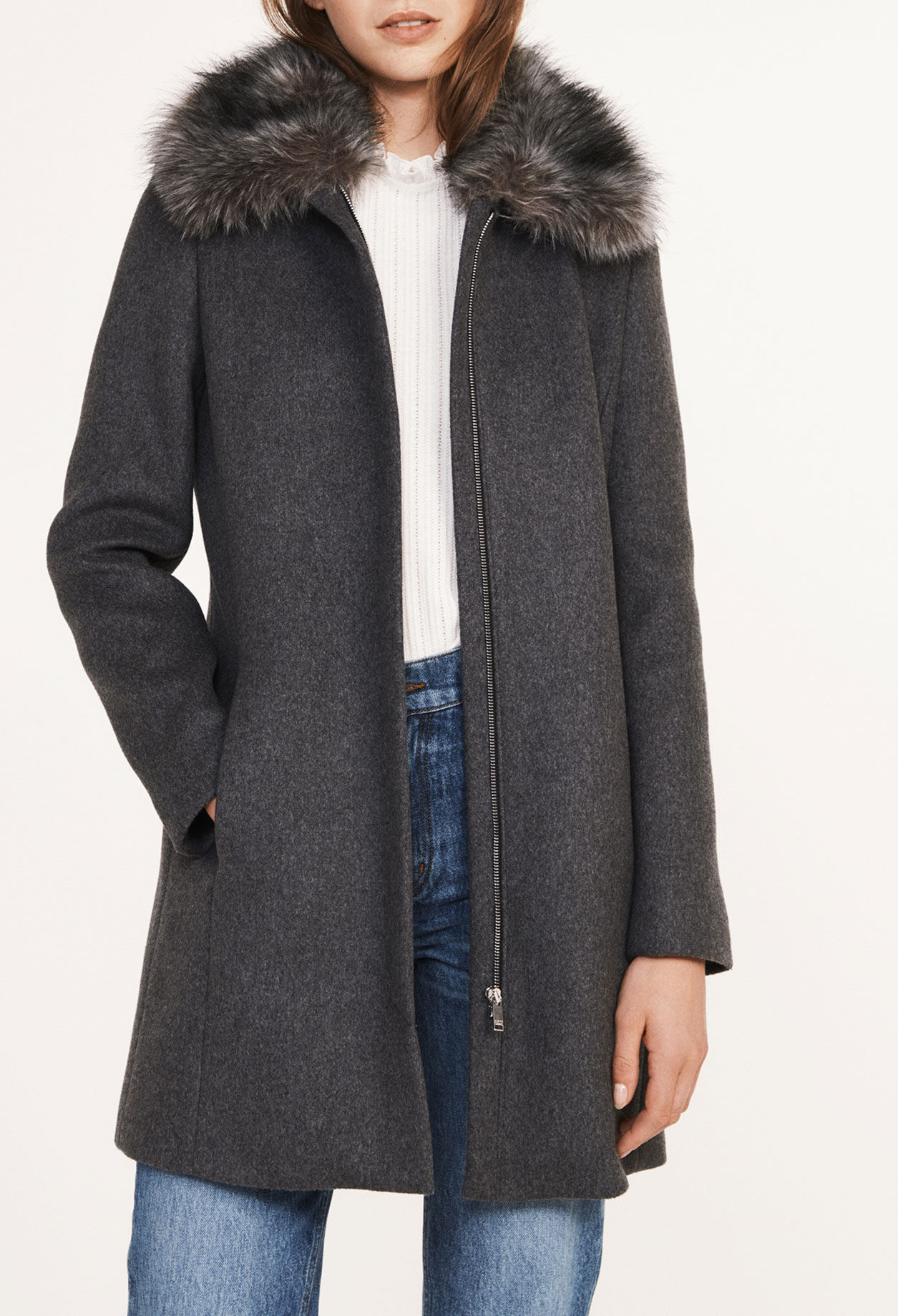 Wool and cashmere coat