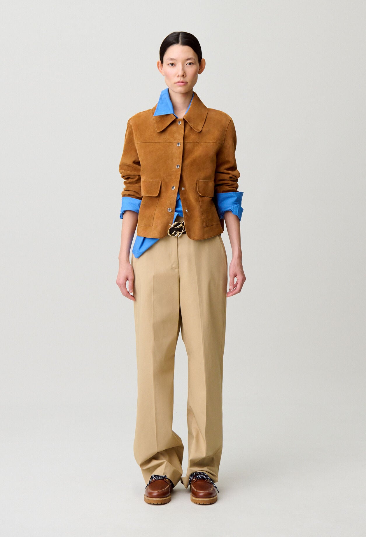 Suede leather jacket