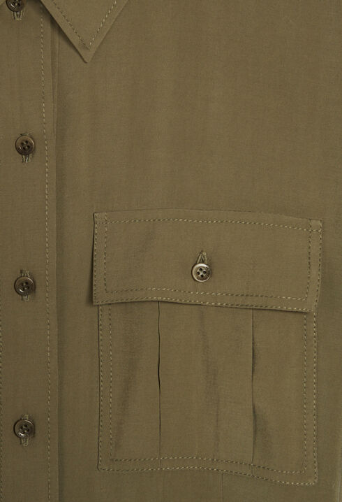 Flie&szlig;endes kurz&auml;rmeliges Midikleid 