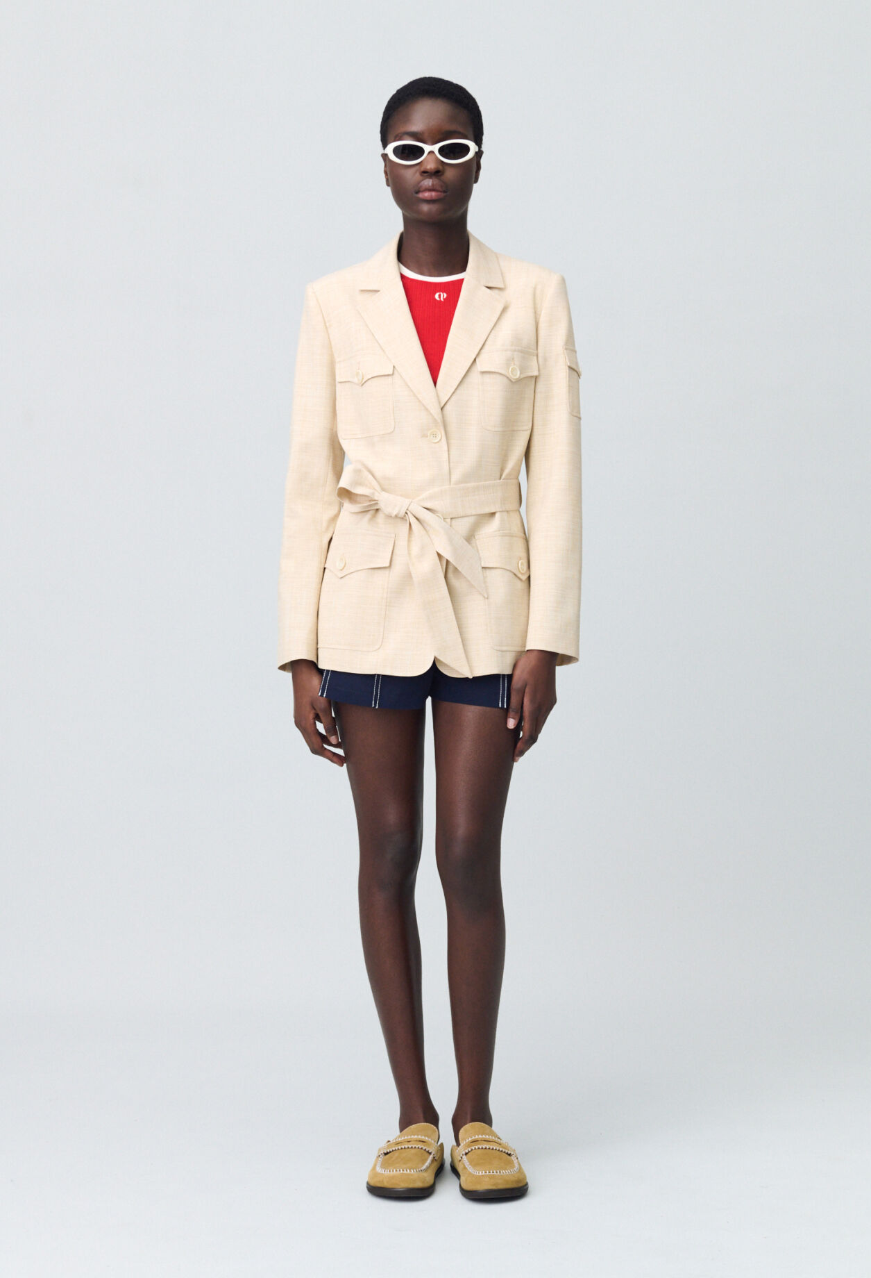 Belted safari jacket