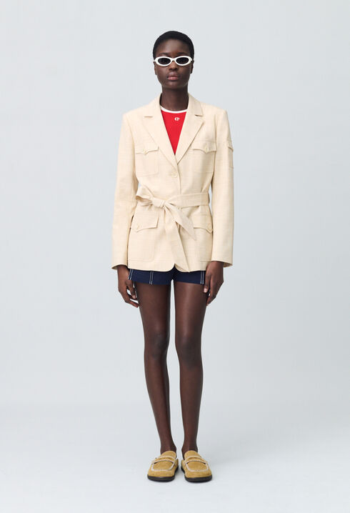 Belted safari jacket