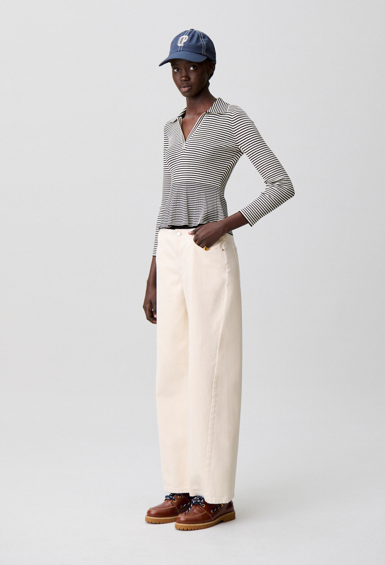 Gestreiftes Langarm-Top