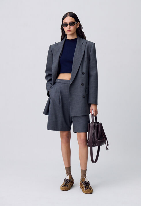Double-Breasted Tailored Blazer