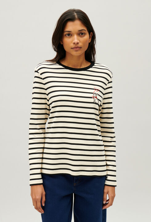 Tee-shirt marinière Jean Toto bicolore