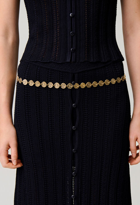 Ceinture cha&icirc;ne dor&eacute;e m&eacute;daillons CP